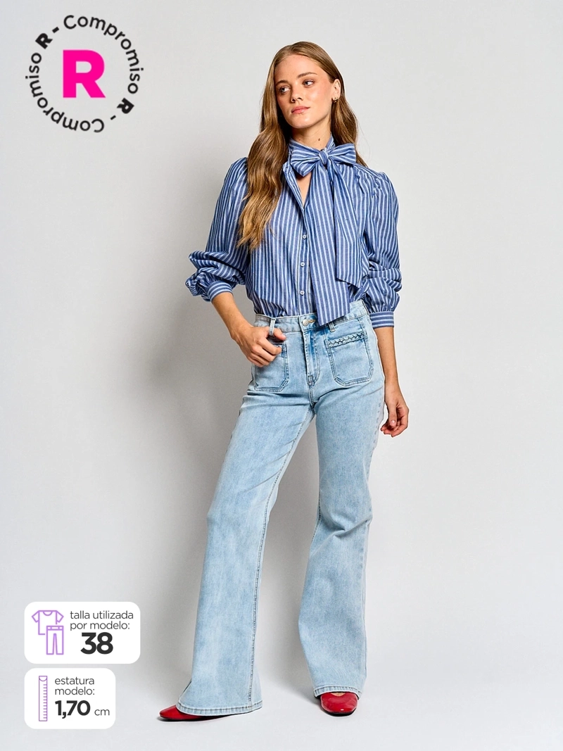 JEANS MUJER PEPE JEANS FLARE ALGODÓN