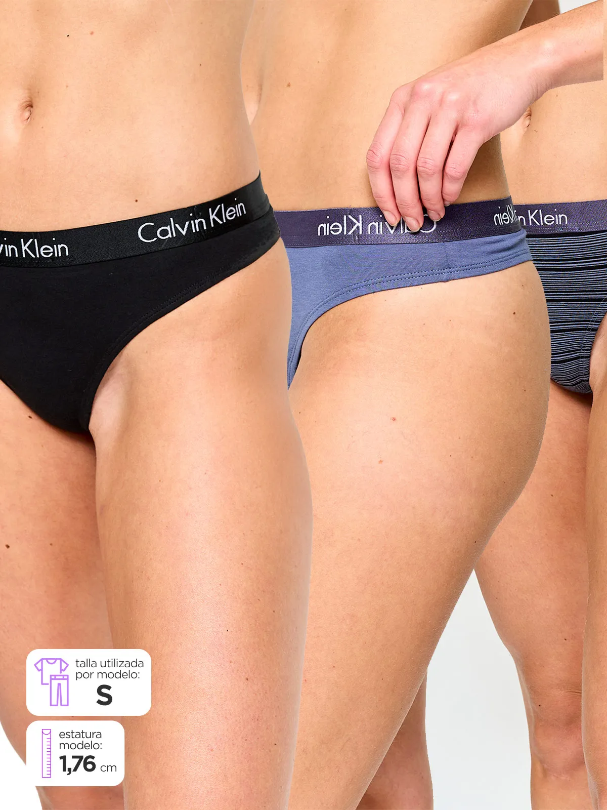 CALZÓN CALVIN KLEIN PACK X3 TANGA ALGODÓN - 1