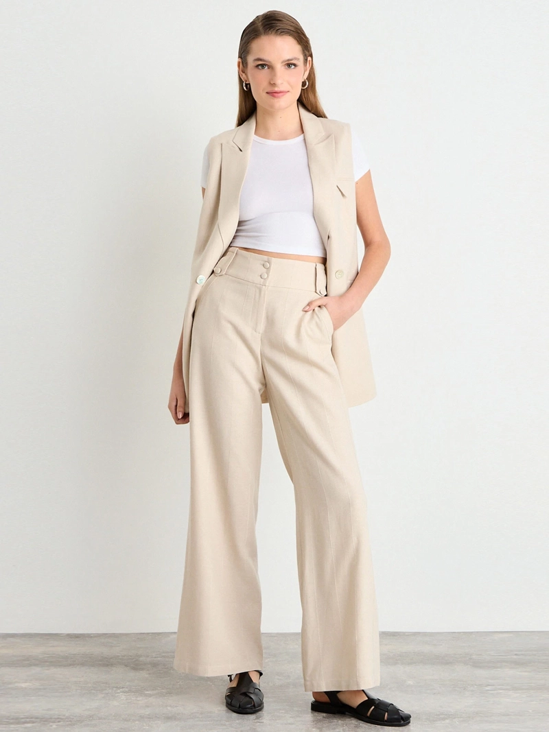 PANTALÓN MUJER IO LISO PALAZZO