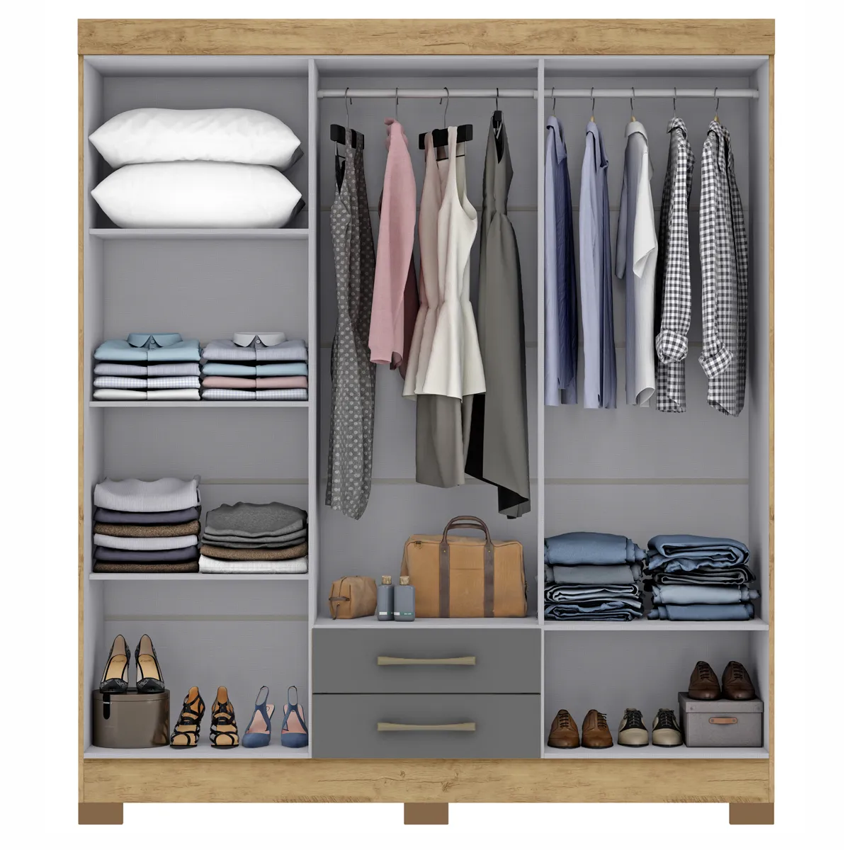 CLOSET DI PORETTI DESIGN ESCOCIA 6P 2C GRIS - 2