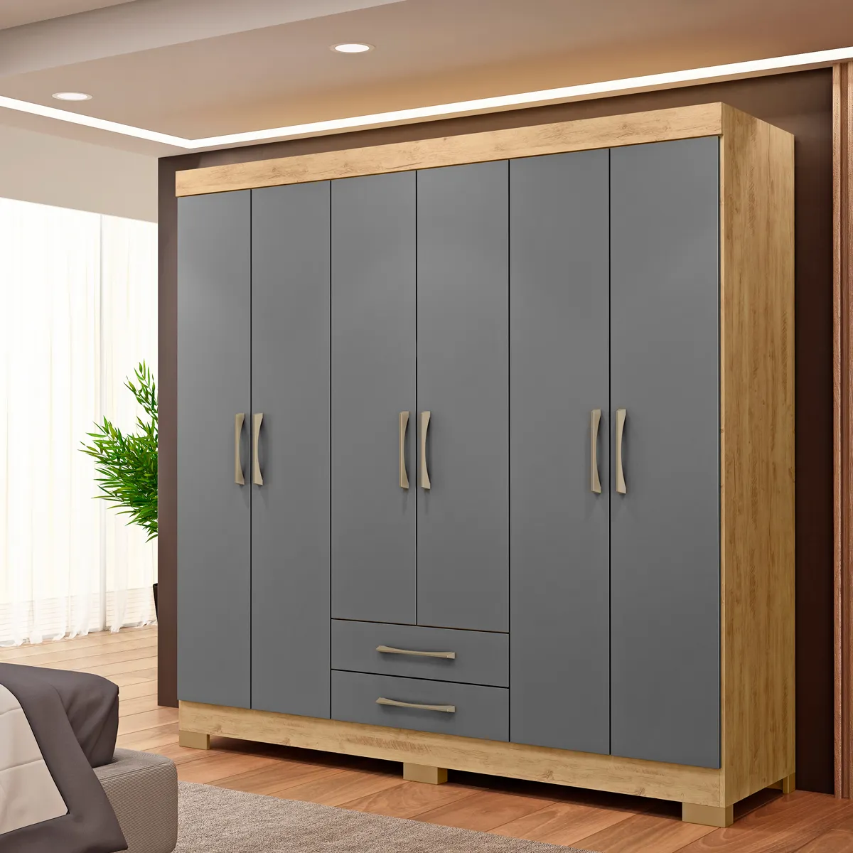 CLOSET DI PORETTI DESIGN ESCOCIA 6P 2C GRIS - 5