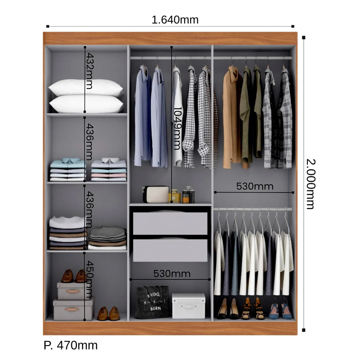 CLOSET DI PORETTI DESIGN HOLANDA 6P 2C CAFÉ - 3