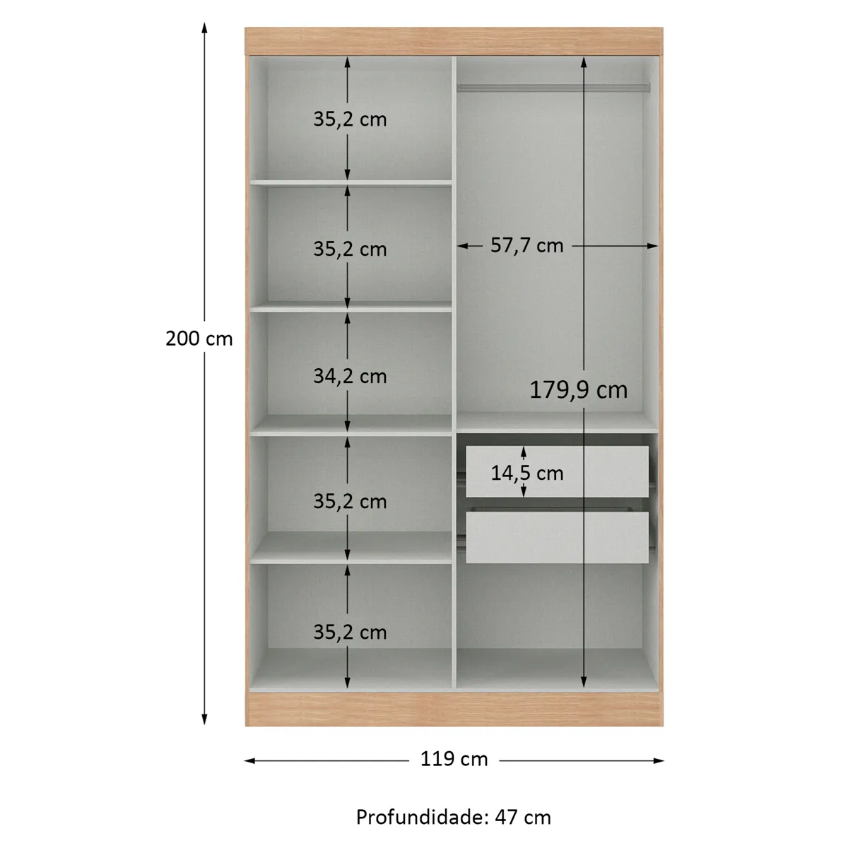 CLOSET DI PORETTI DESIGN PARIS 4P 2C GRIS - 3