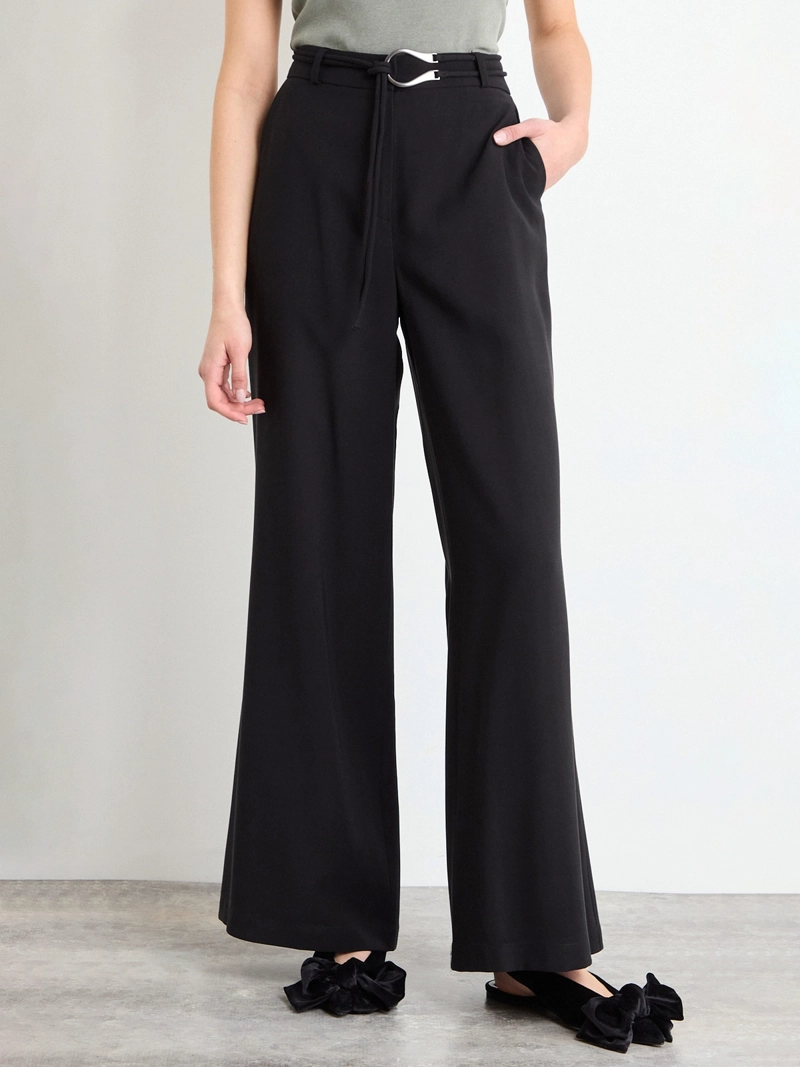 PANTALÓN MUJER IO PALAZZO SEMIFORMAL TIRO MEDIO - 3