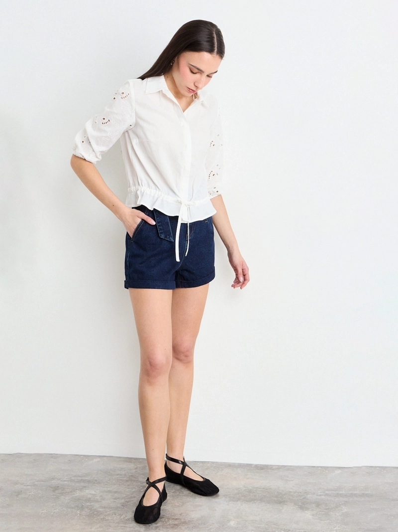 BLUSA MUJER IO CAMISERA MANGA BRODERIE - 2