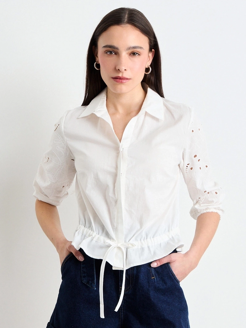 BLUSA MUJER IO CAMISERA MANGA BRODERIE - 3