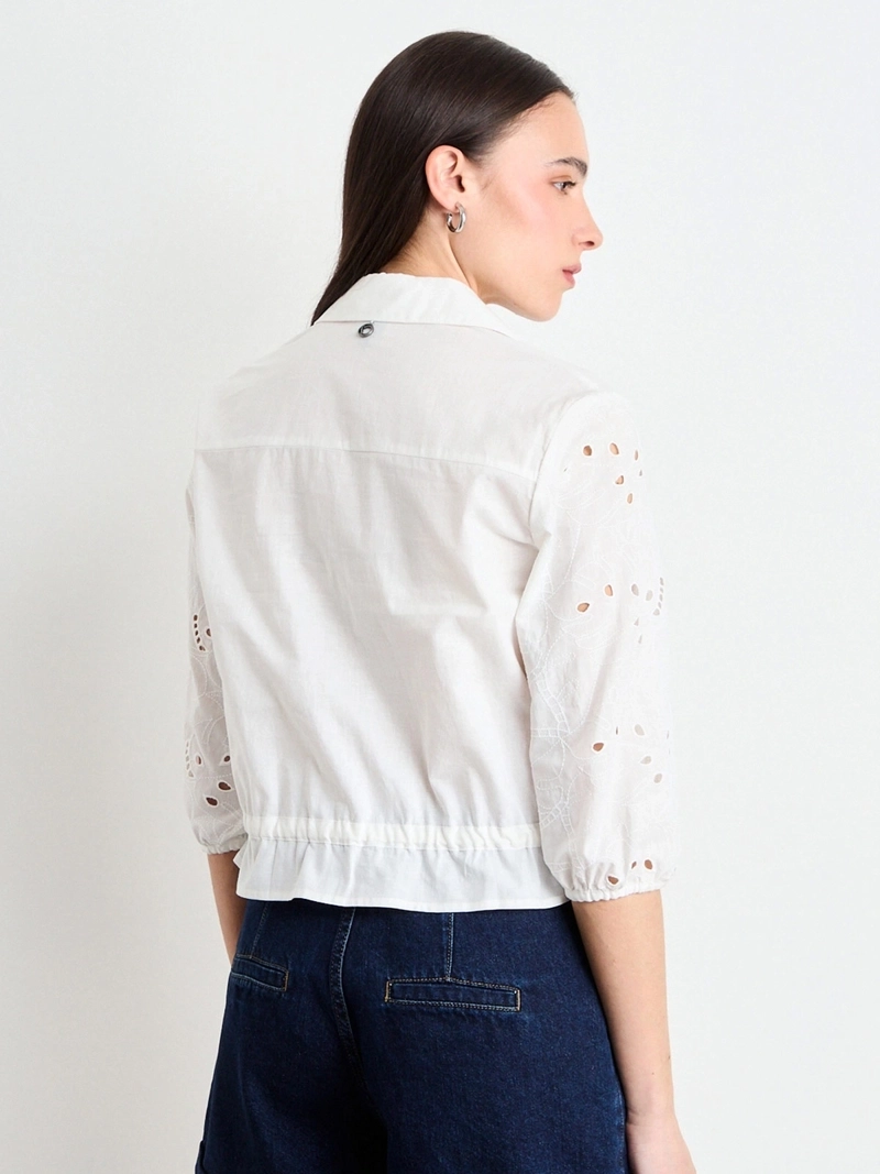 BLUSA MUJER IO CAMISERA MANGA BRODERIE - 4