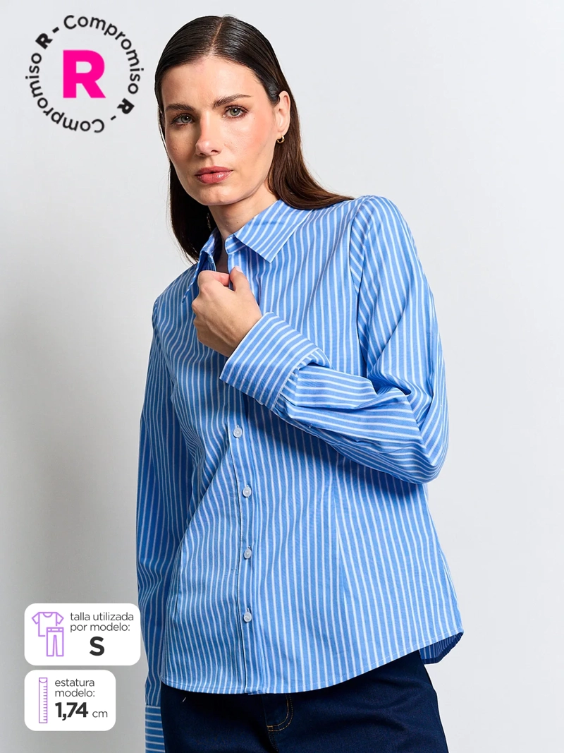 BLUSA MUJER MARQUIS ALGODÓN PINZAS - 1