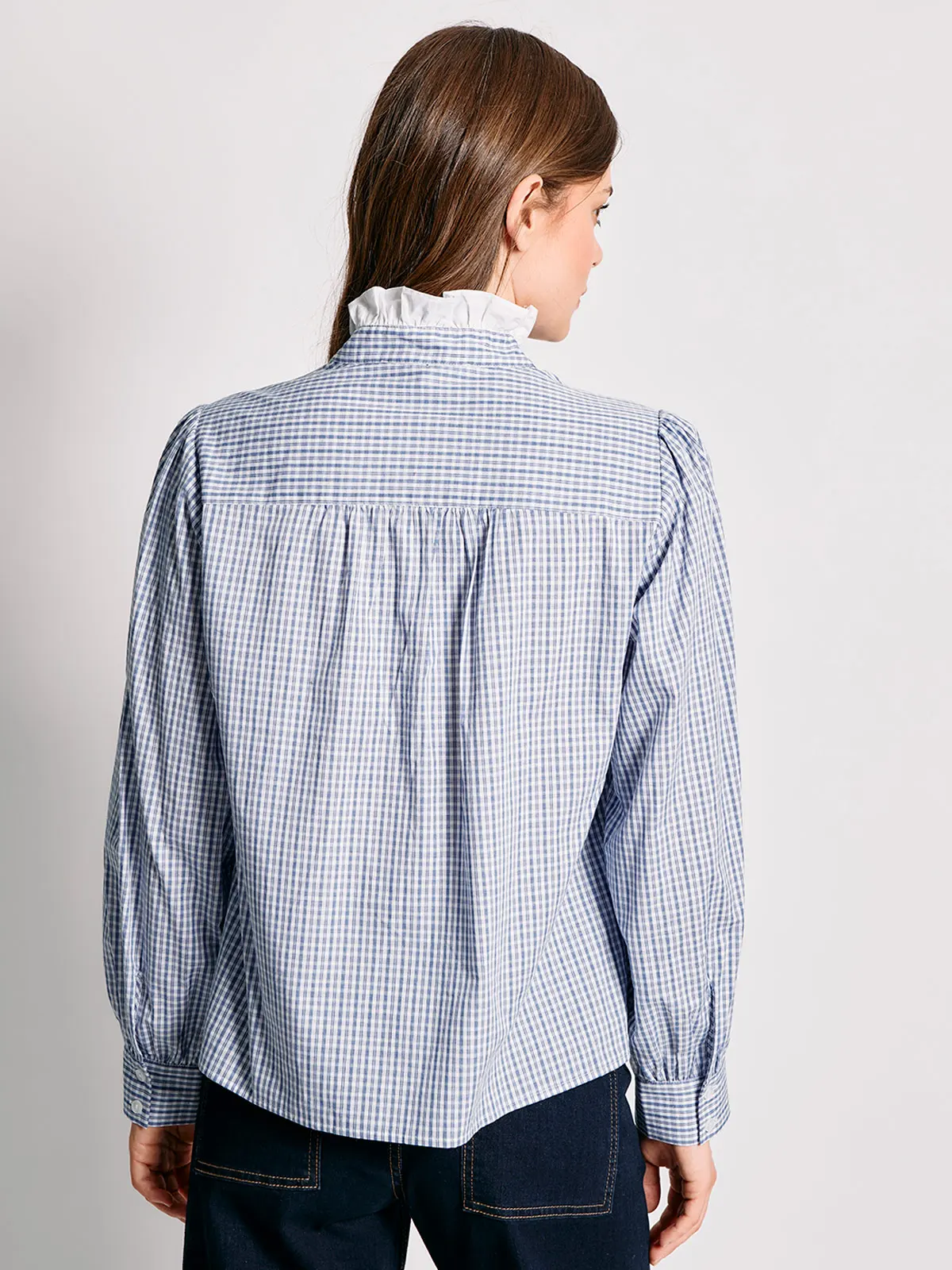 BLUSA MUJER MARQUIS ALGODÓN CUELLO VUELO - 3