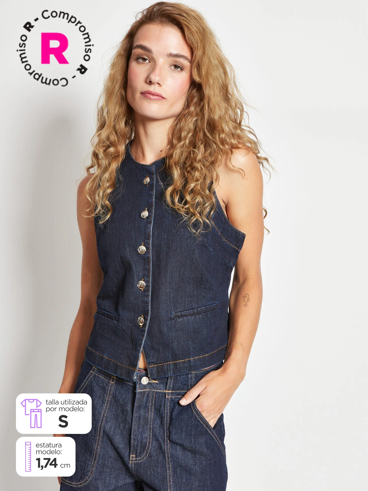 GILET MUJER MARQUIS ALGODÓN DENIM - 4