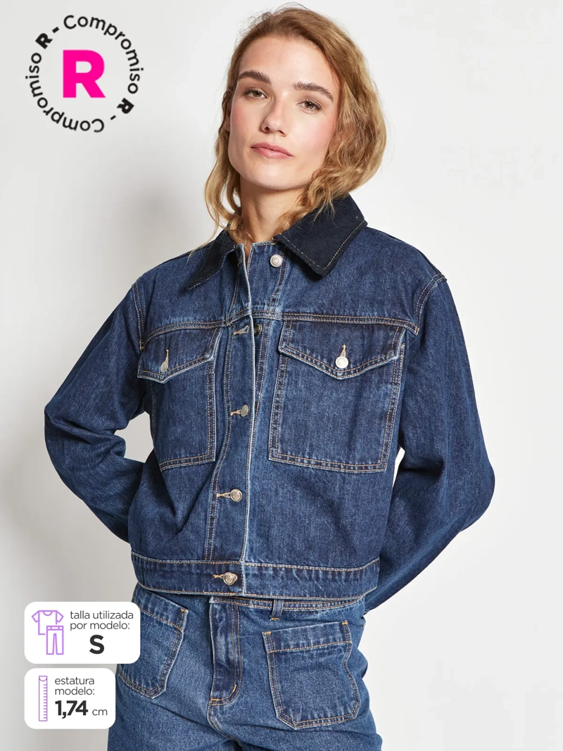 CHAQUETA MUJER MARQUIS ALGODÓN CUELLO COTELÉ - 1