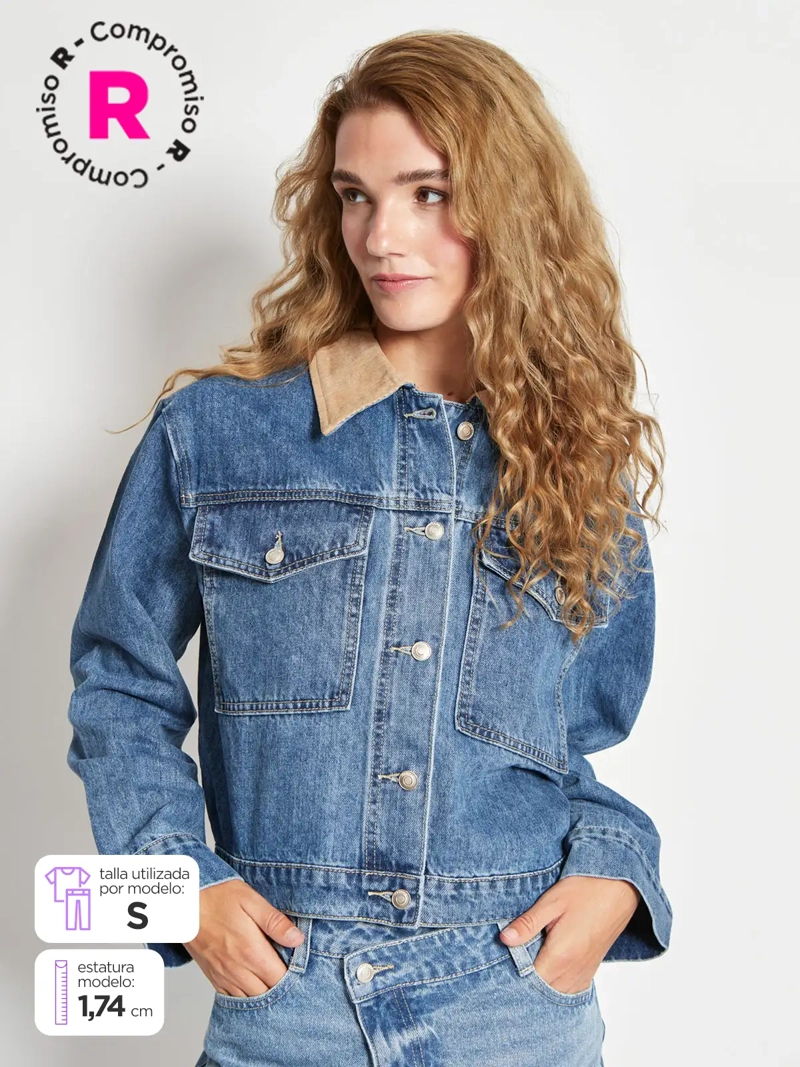 CHAQUETA MUJER MARQUIS ALGODÓN CUELLO COTELÉ - 1