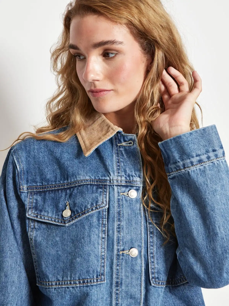 CHAQUETA MUJER MARQUIS ALGODÓN CUELLO COTELÉ - 3