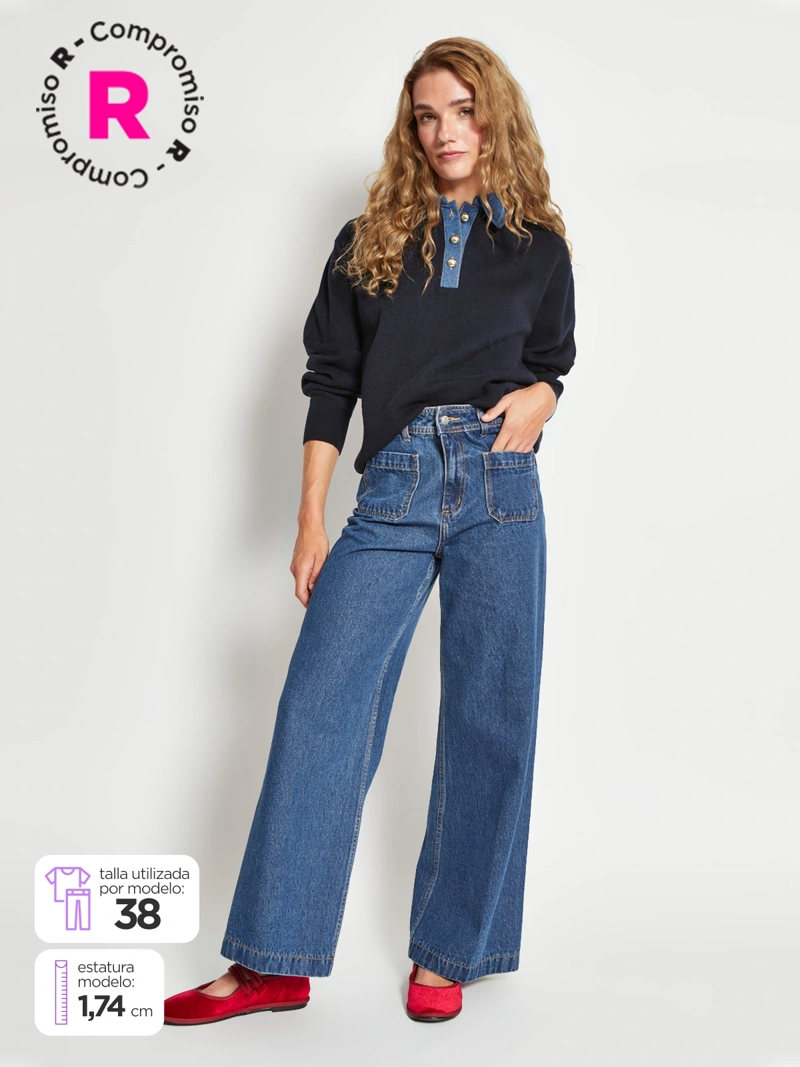 JEANS MUJER MARQUIS ALGODÓN WIDELEG - 1