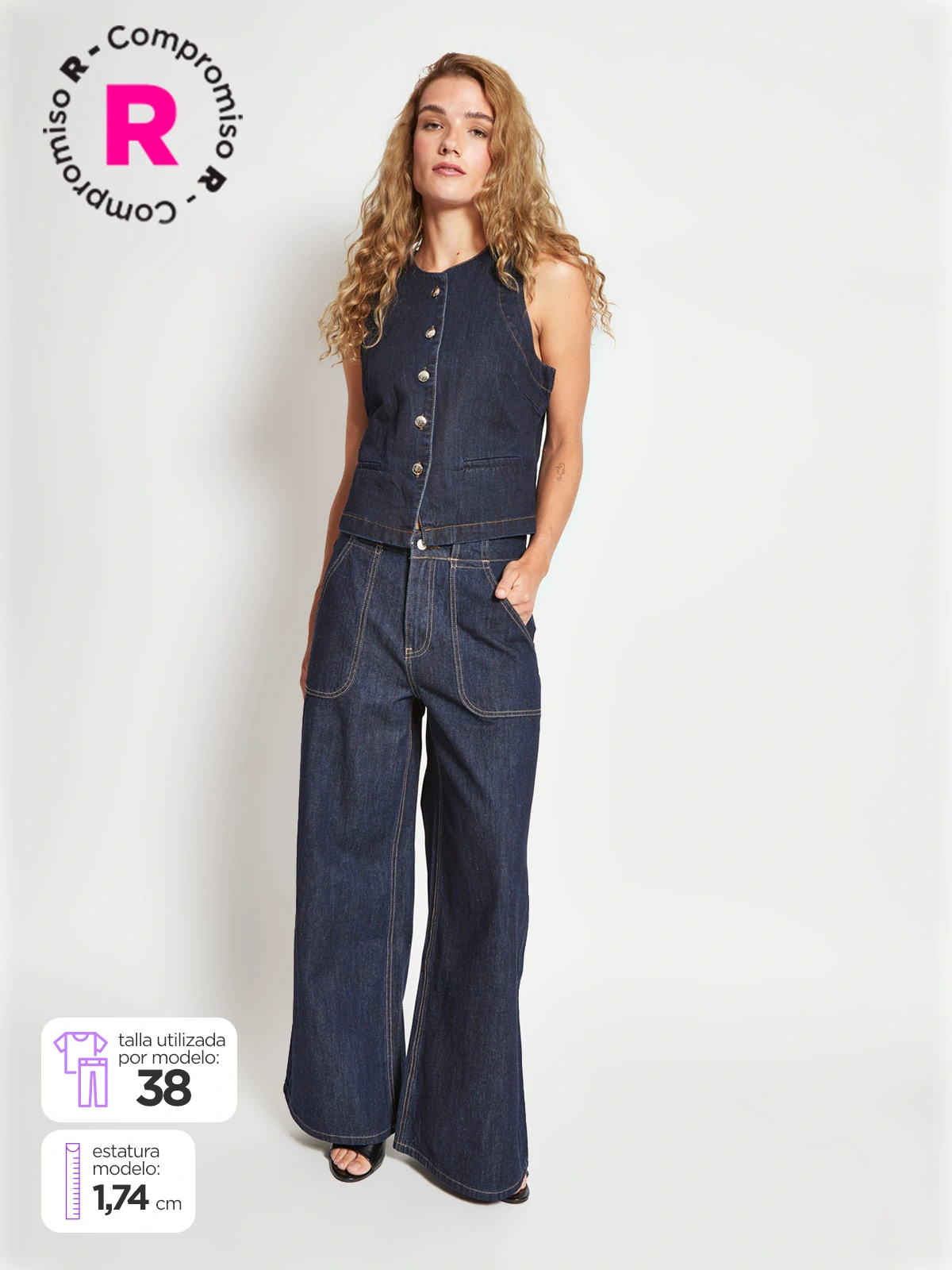JEANS MUJER MARQUIS ALGODÓN WIDELEG - 2