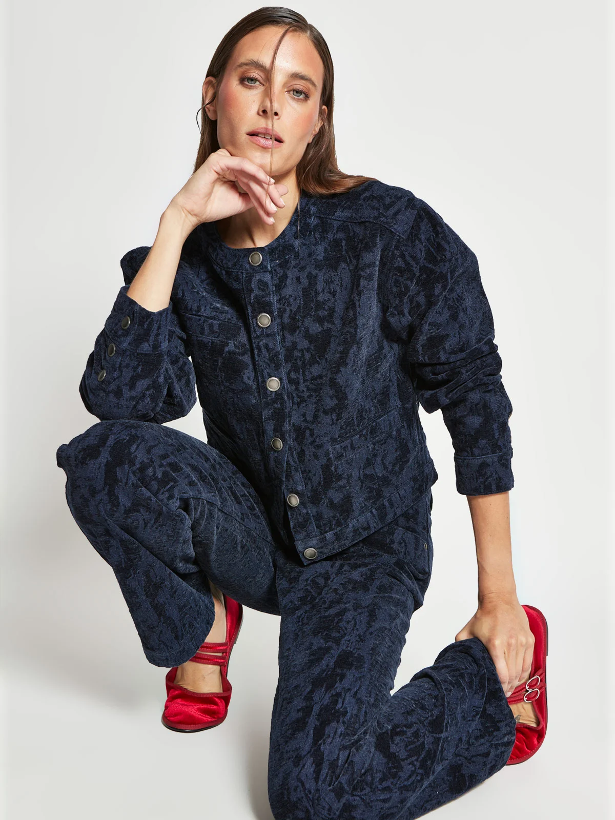 CHAQUETA MUJER MARQUIS ALGODÓN CUELLO CREW DENIM - 7