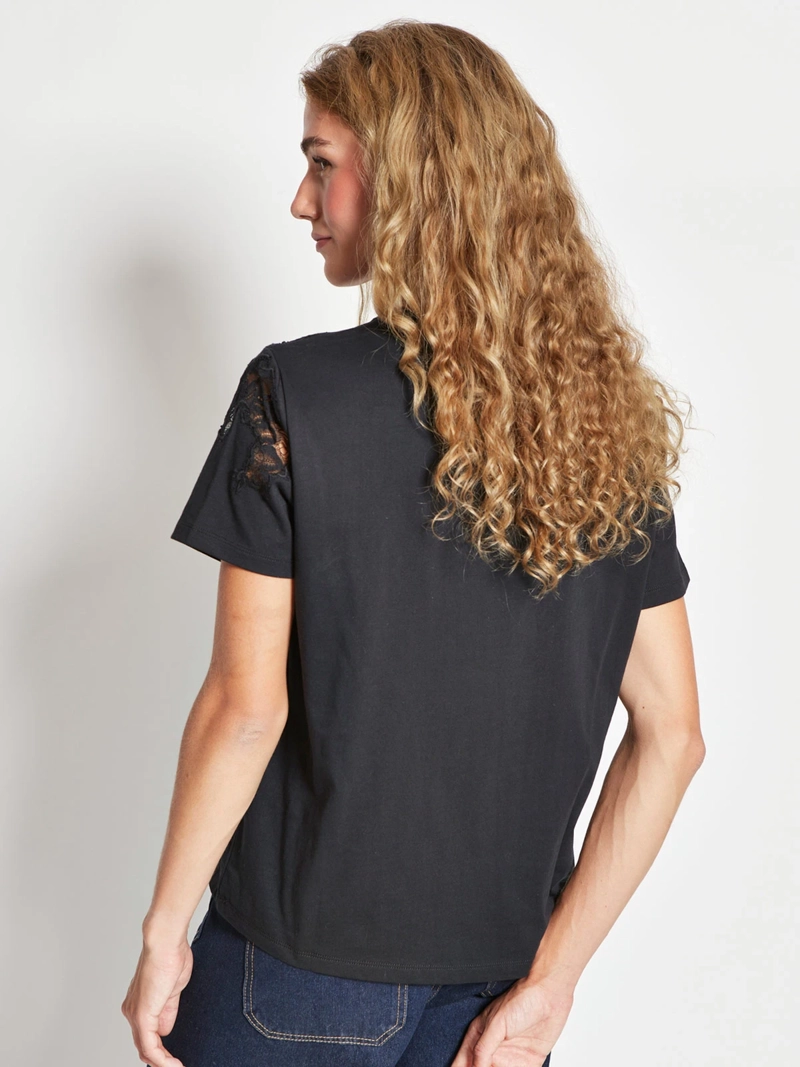 POLERA MUJER MARQUIS ALGODÓN ENCAJE - 2