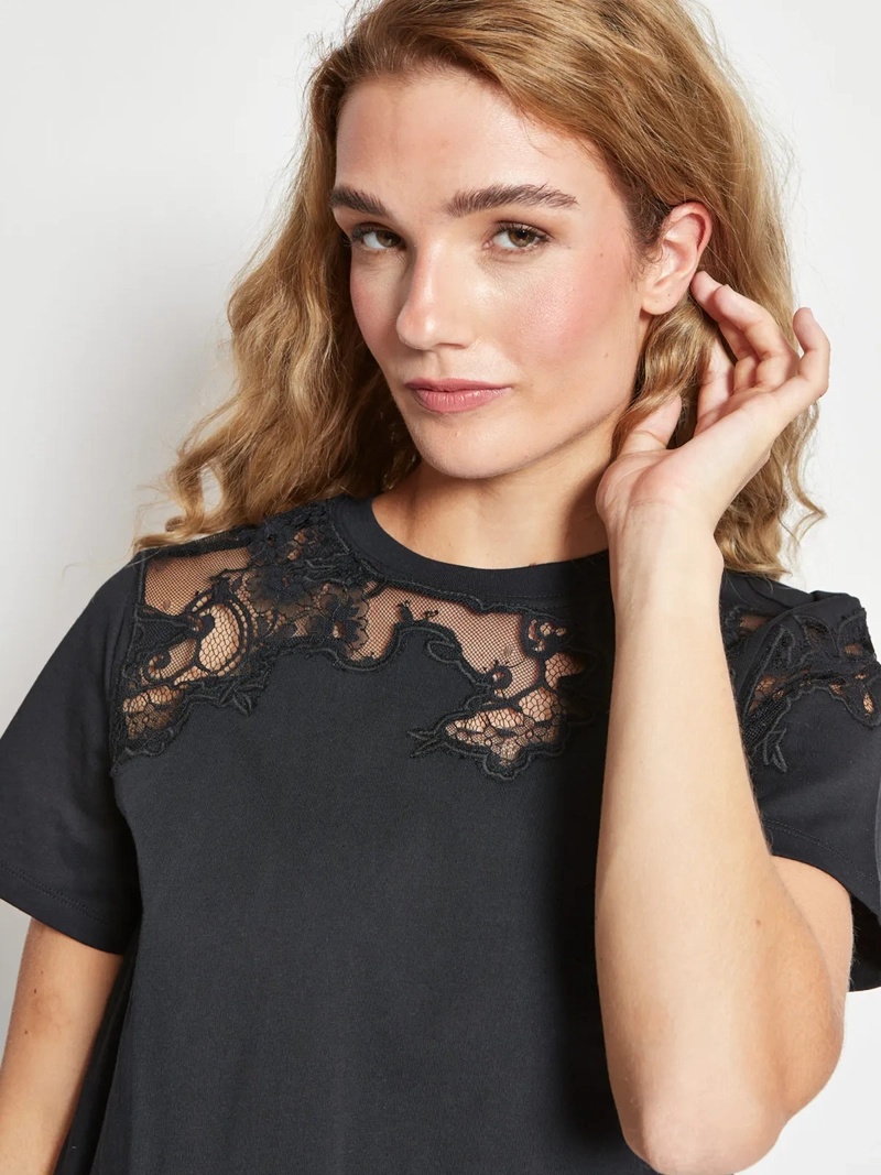 POLERA MUJER MARQUIS ALGODÓN ENCAJE - 3