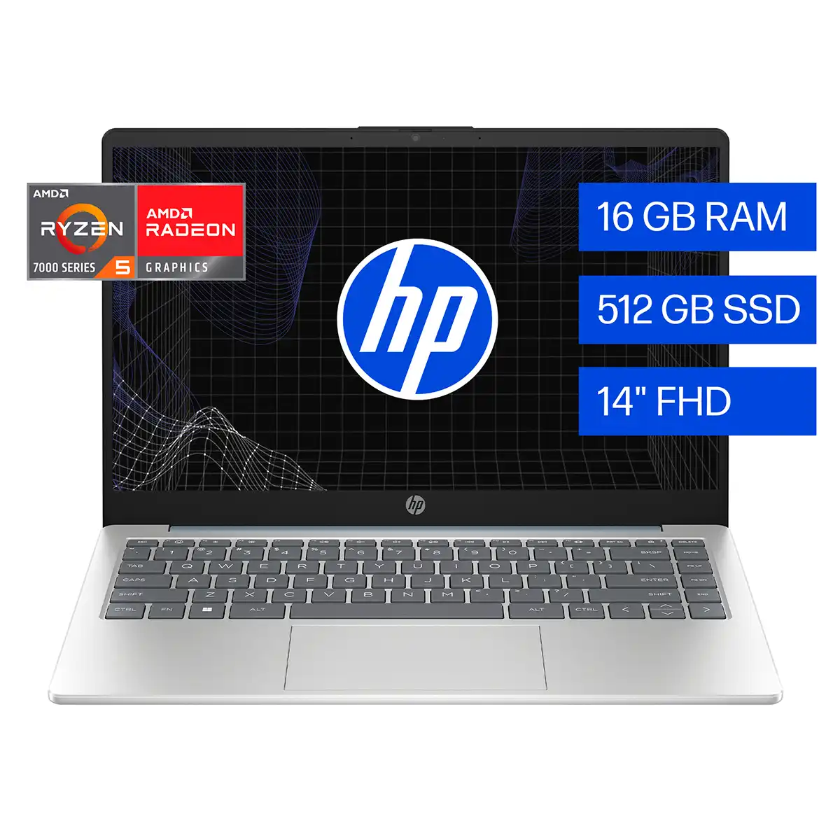 NOTEBOOK HP 14-EM0021LA AMD RYZEN 5 16GB RAM 512GB SSD 14” - 1