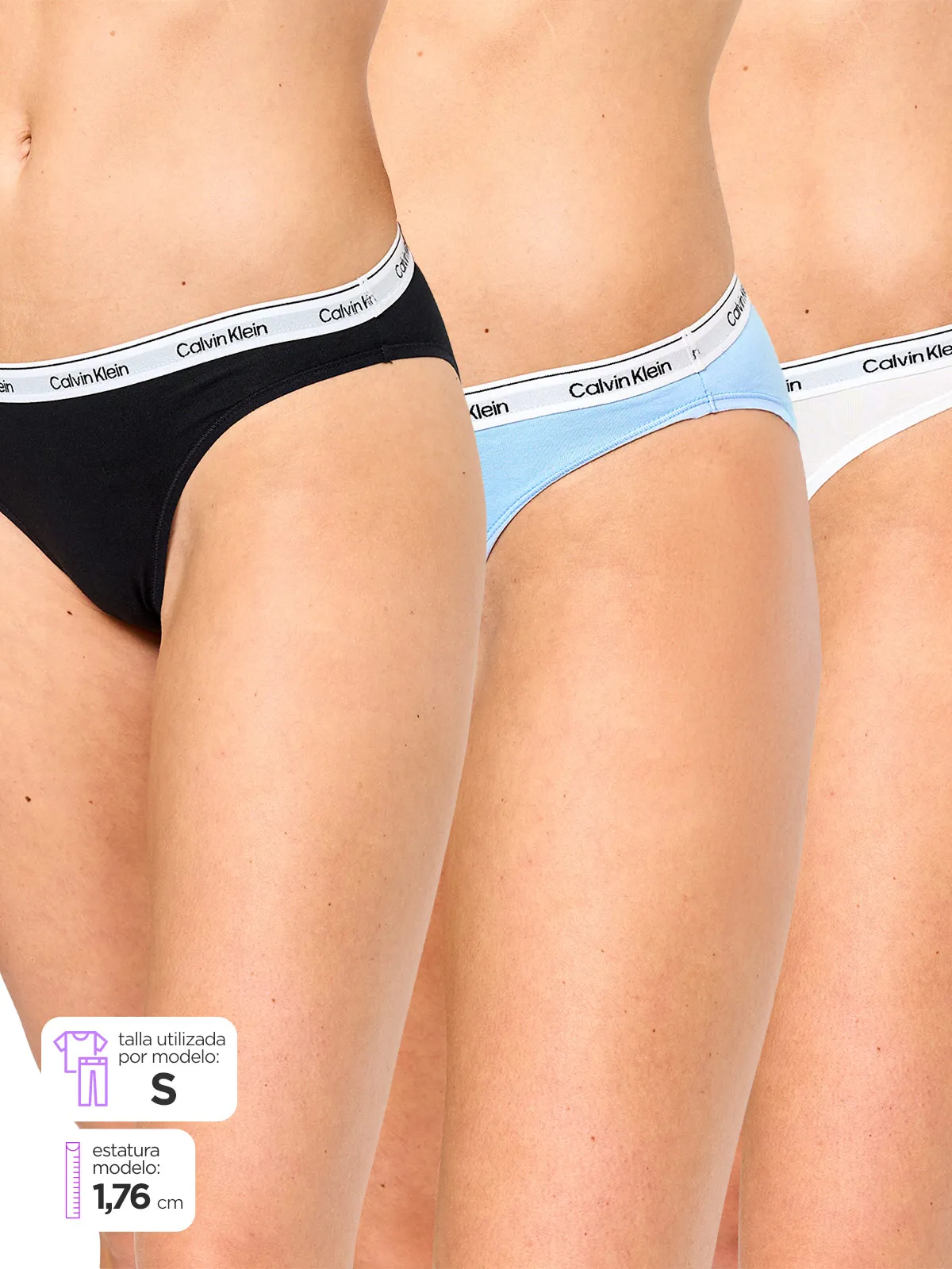 CALZÓN CALVIN KLEIN PACK X3 BIKINI ALGODÓN - 1