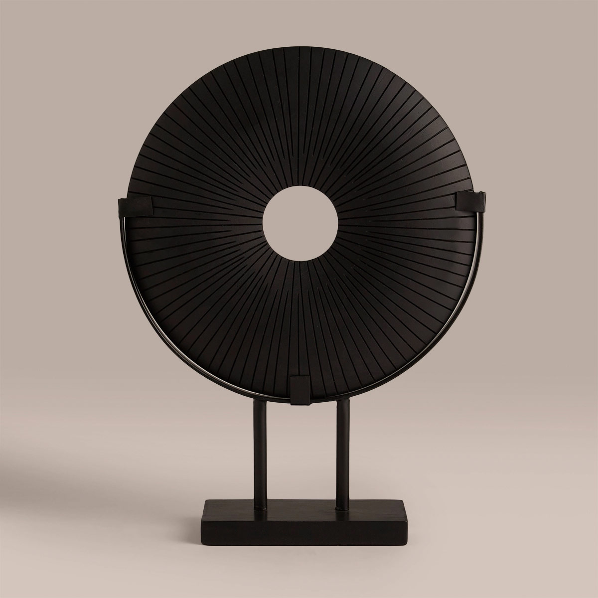 FIGURA DECORATIVA MAISON LINETT CIRCULAR NEGRA - 2