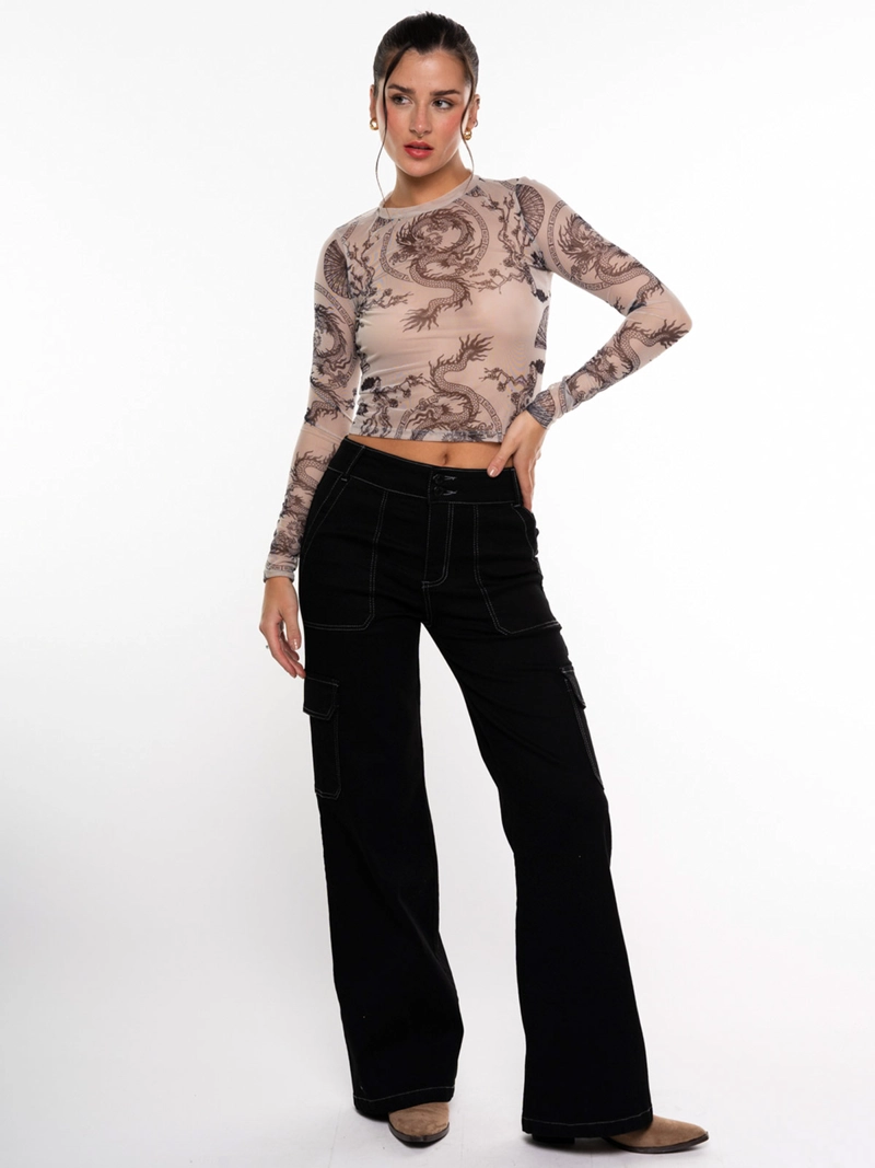 JEANS MUJER EFESIS ALGODÓN NAOS BLACK - 1