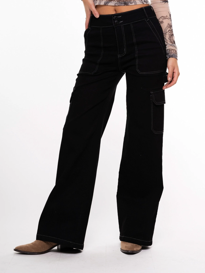 JEANS MUJER EFESIS ALGODÓN NAOS BLACK - 2