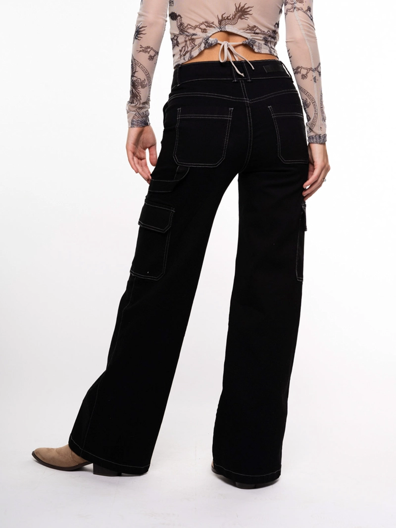 JEANS MUJER EFESIS ALGODÓN NAOS BLACK - 4