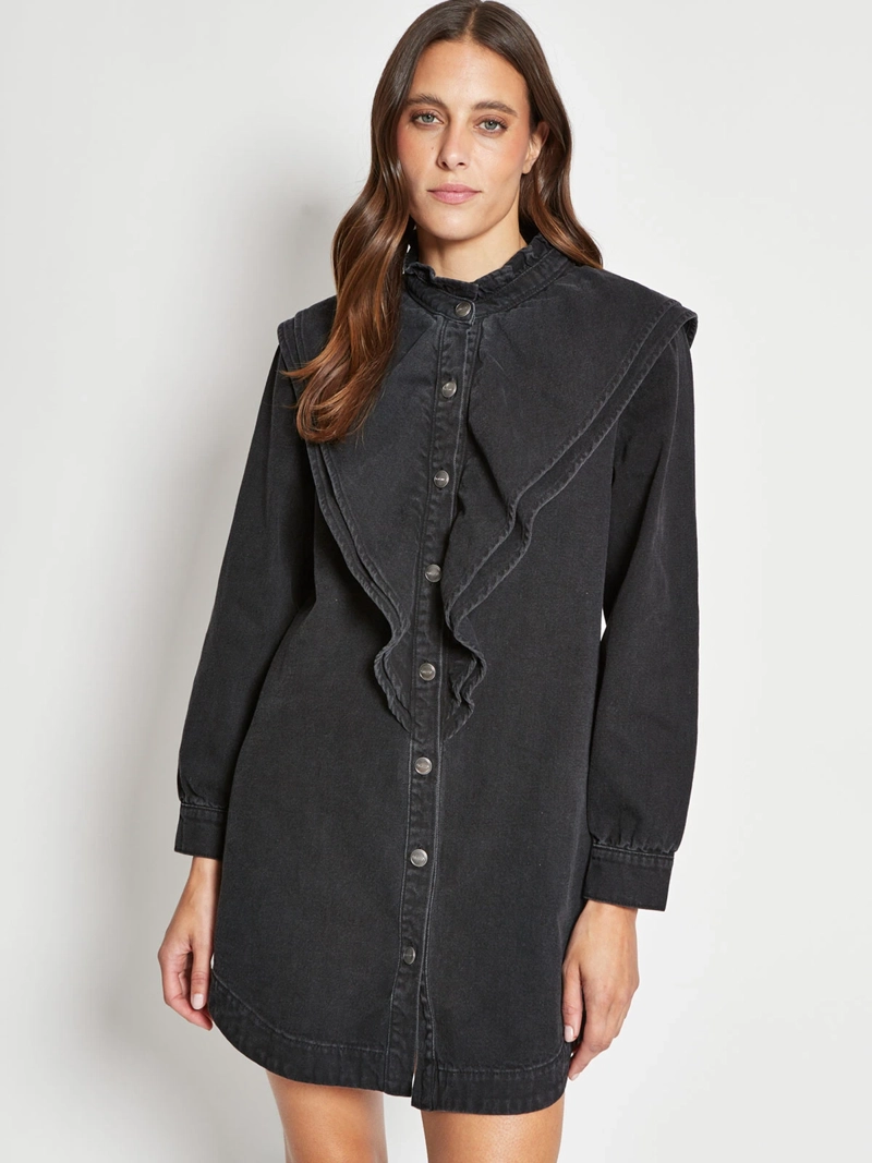 VESTIDO MUJER TATIENNE ALGODÓN DENIM RUFFLES - 2