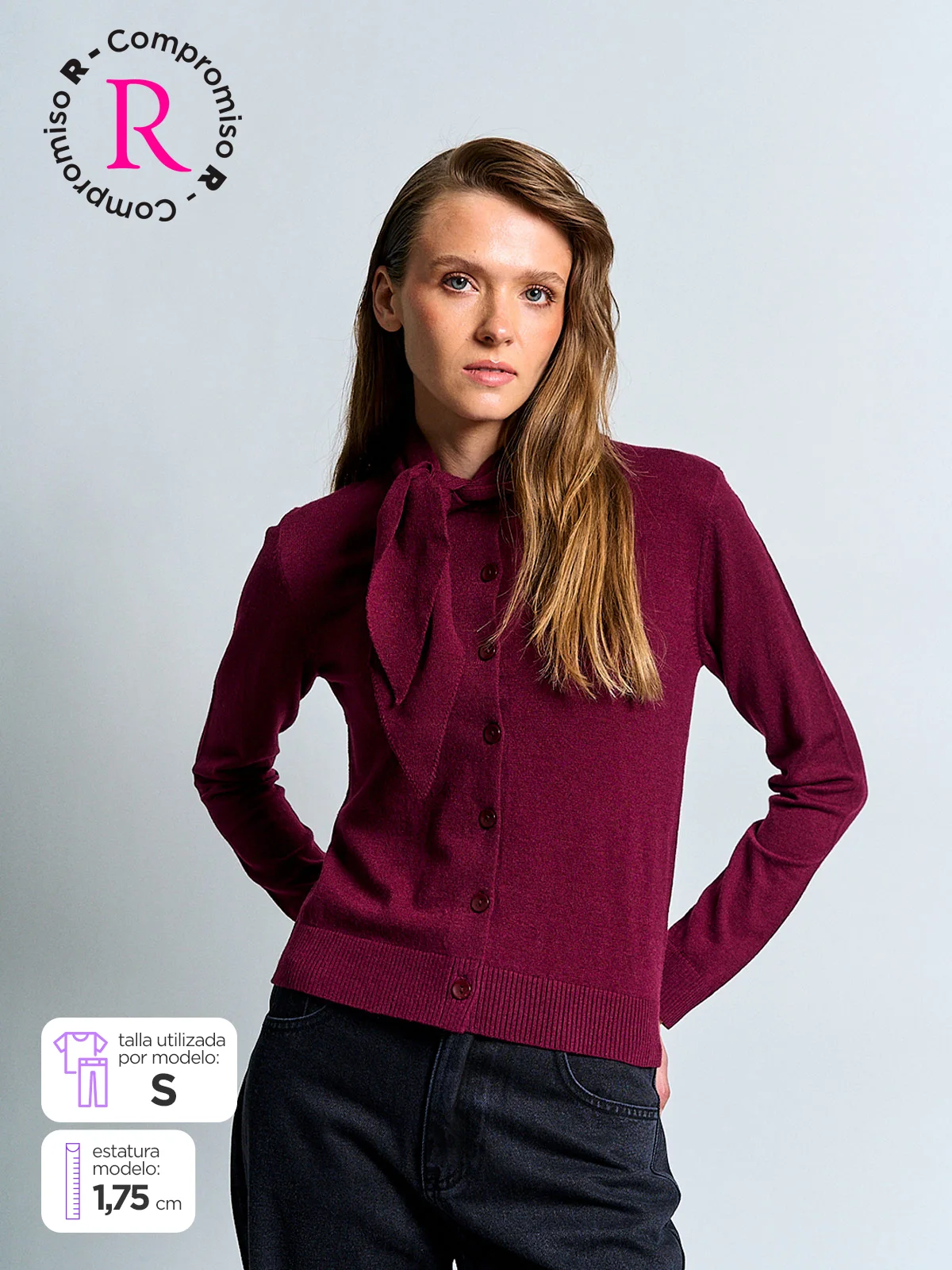 CARDIGAN MUJER MARQUIS CON PAÑUELO - 1