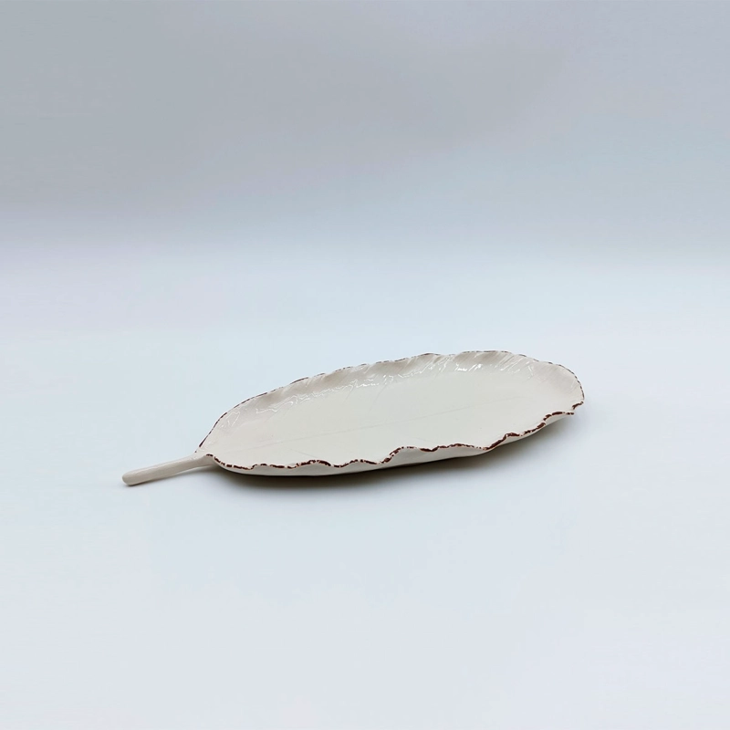 BANDEJA RIPLEY HOME HOJA MOK BEIGE - 1