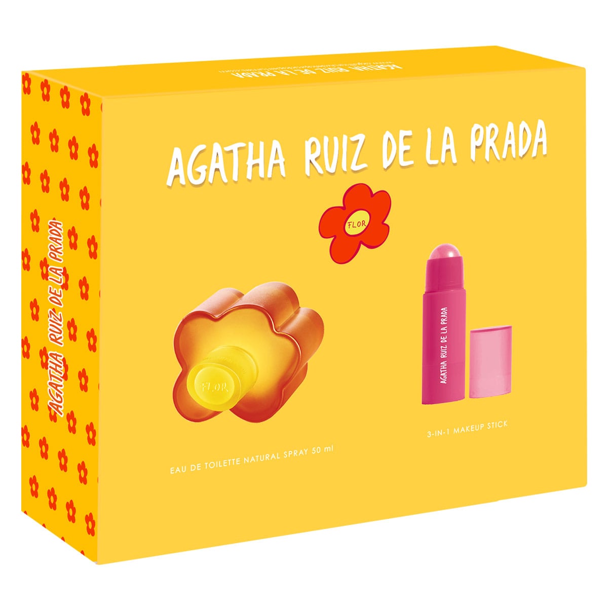 PERFUME AGATHA RUIZ DE LA PRADA FLOR MUJER EDT 50 ML + BARRA PARA LABIOS Y MEJILLAS - 2