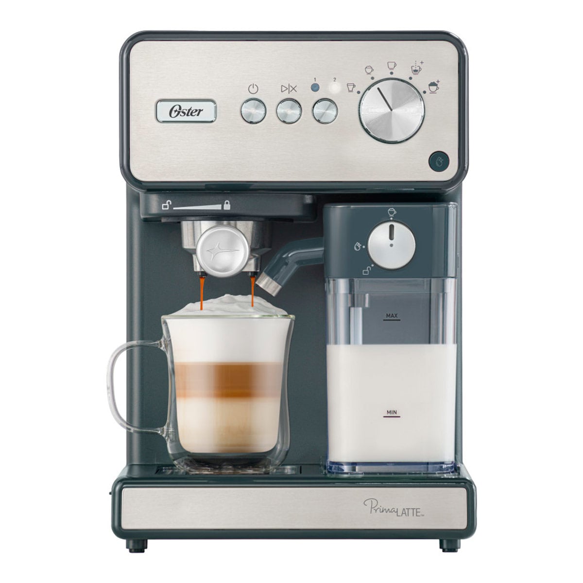 CAFETERA OSTER HIDROPRESIÓN PRIMA LATTE SILVER BVSTEM6604SS-052 - 2