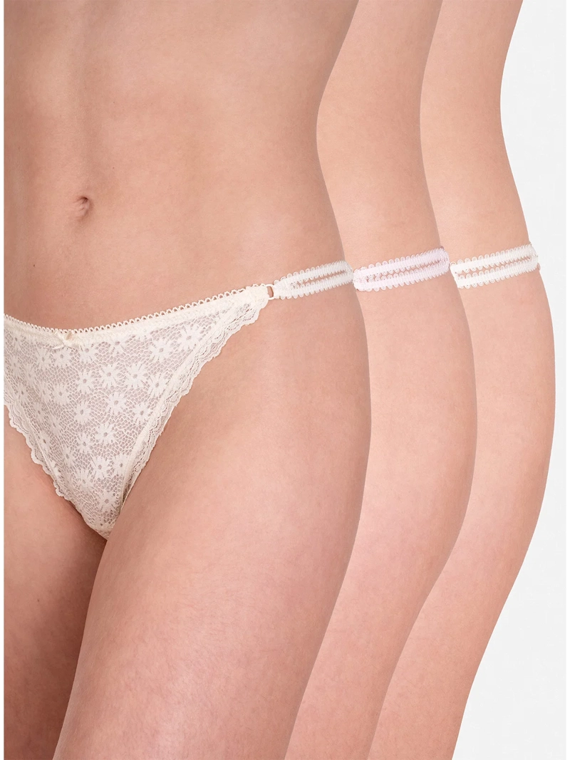 CALZÓN PALMERS PACK X3 BIKINI MARFIL - 1