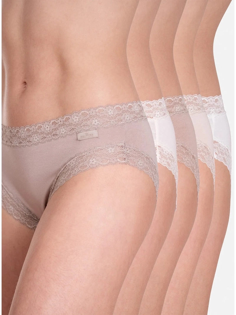 CALZÓN PALMERS PACK X5 ALGODÓN ENCAJE BIKINI - 1