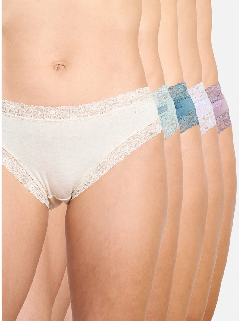 CALZÓN PALMERS PACK X5 ALGODÓN ENCAJE BIKINI - 1