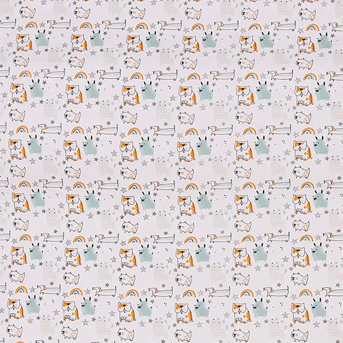 JUEGO DE SÁBANAS RIPLEY HOME PERRITOS ARCOIRIS 1.5 PLAZAS - 3