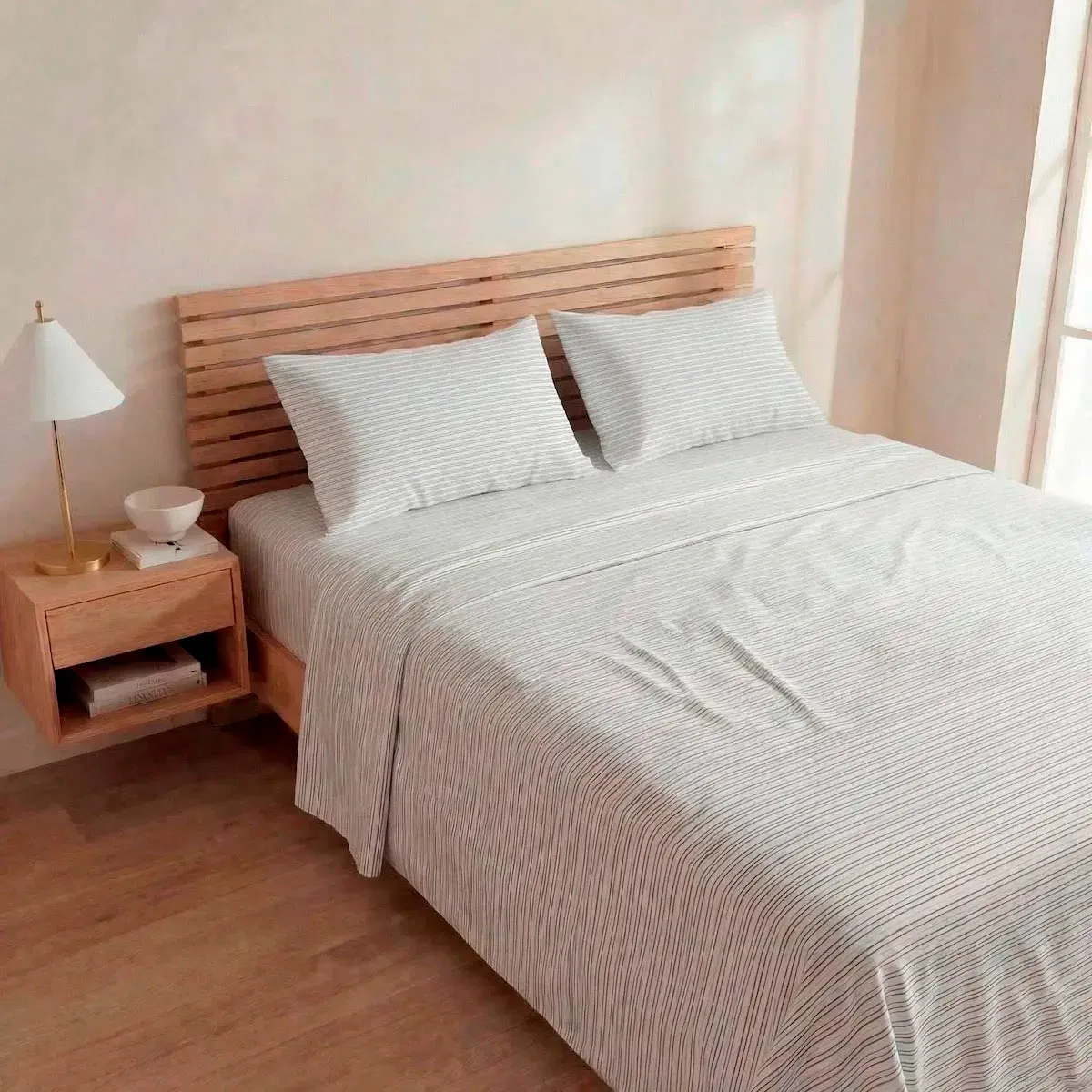 SET SAB EST 144 HILOS 1.5PL LINEAS GRIS - 1