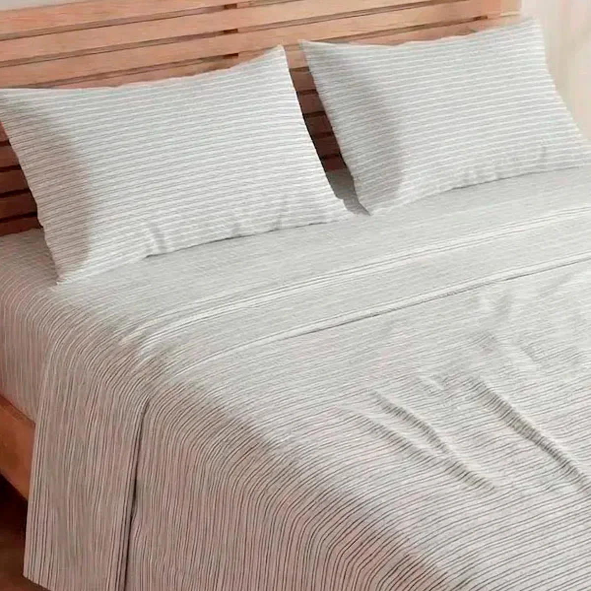 SET SAB EST 144 HILOS KING LINEAS GRIS - 2
