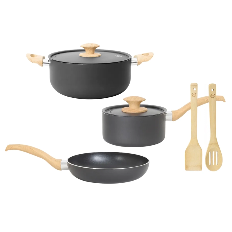 BATERÍA DE COCINA BLACK 7 PIEZAS - 1