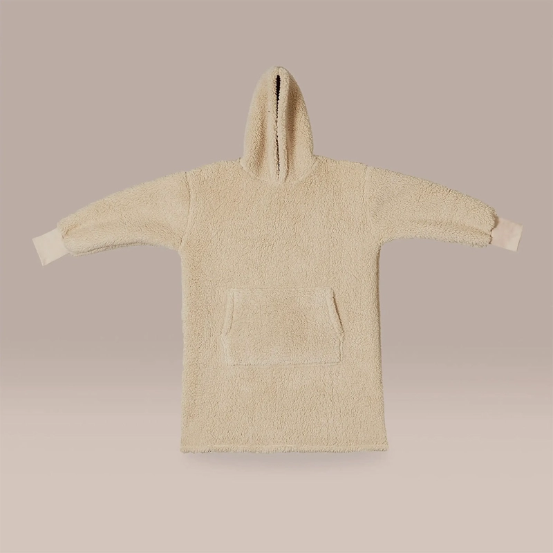 MANTA HOODIE RIPLEY HOME SHERPA ADULTO TAUPE - 1