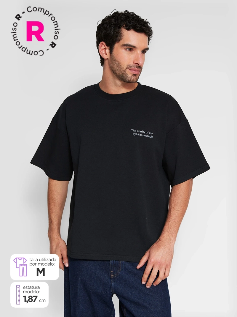 POLERA HOMBRE INDEX ALGODÓN MANGA CORTA BOXY FIT - 1
