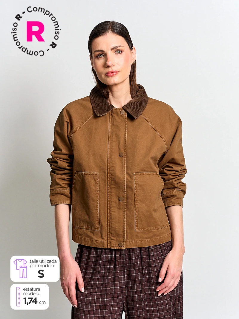 CHAQUETA MUJER MARQUIS ALGODÓN CUELLO COTELÉ - 1
