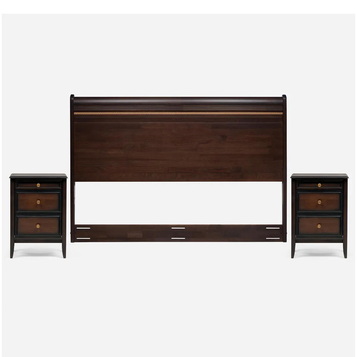 SET MUEBLES ROSEN OPERA II 2 VELADORES + RESPALDO KING - 1