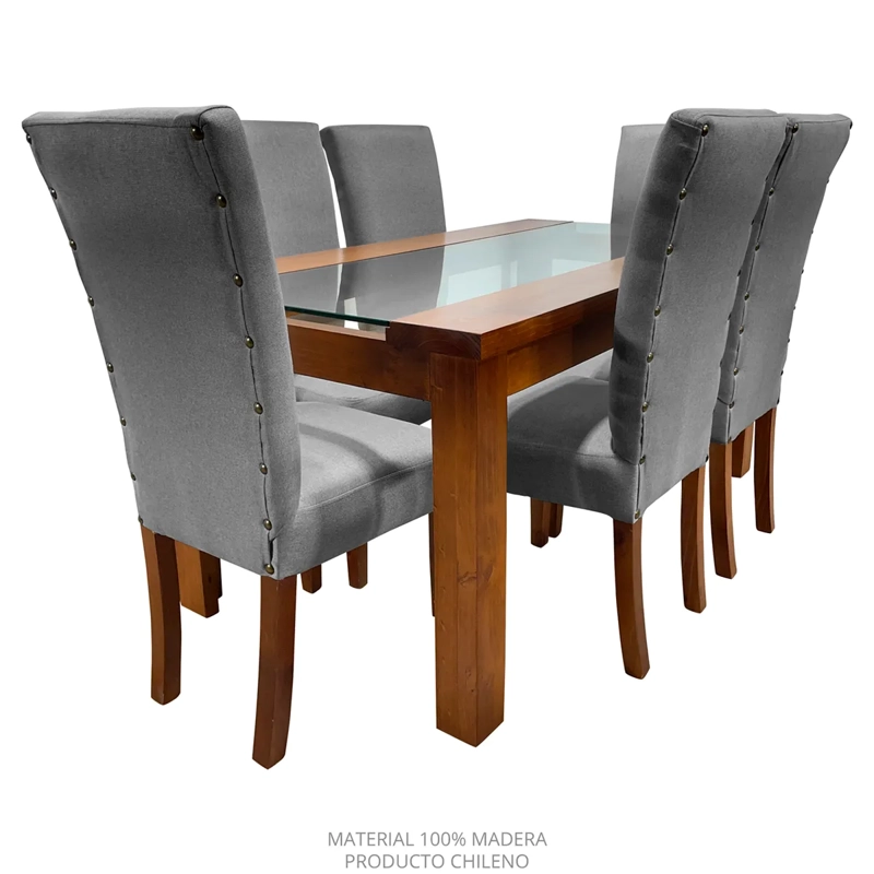 JUEGO DE COMEDOR LIVING FACTORY DALIA 6 SILLAS - 1