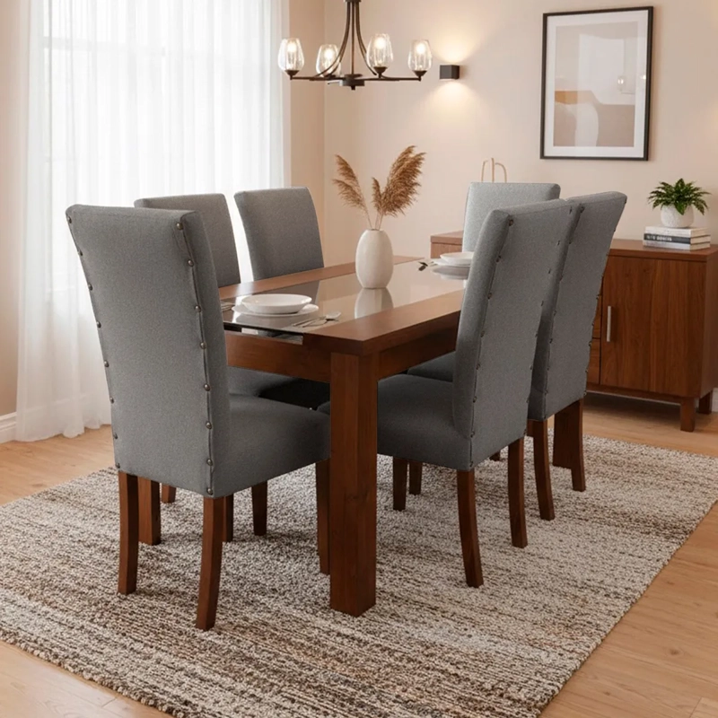 JUEGO DE COMEDOR LIVING FACTORY DALIA 6 SILLAS - 8
