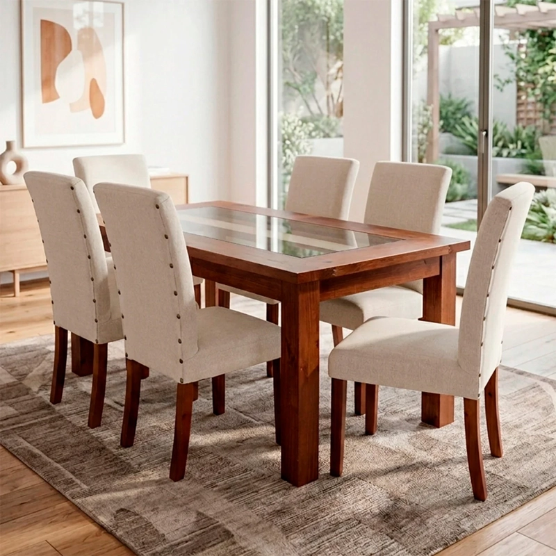 JUEGO DE COMEDOR LIVING FACTORY MILAN 6 SILLAS - 1