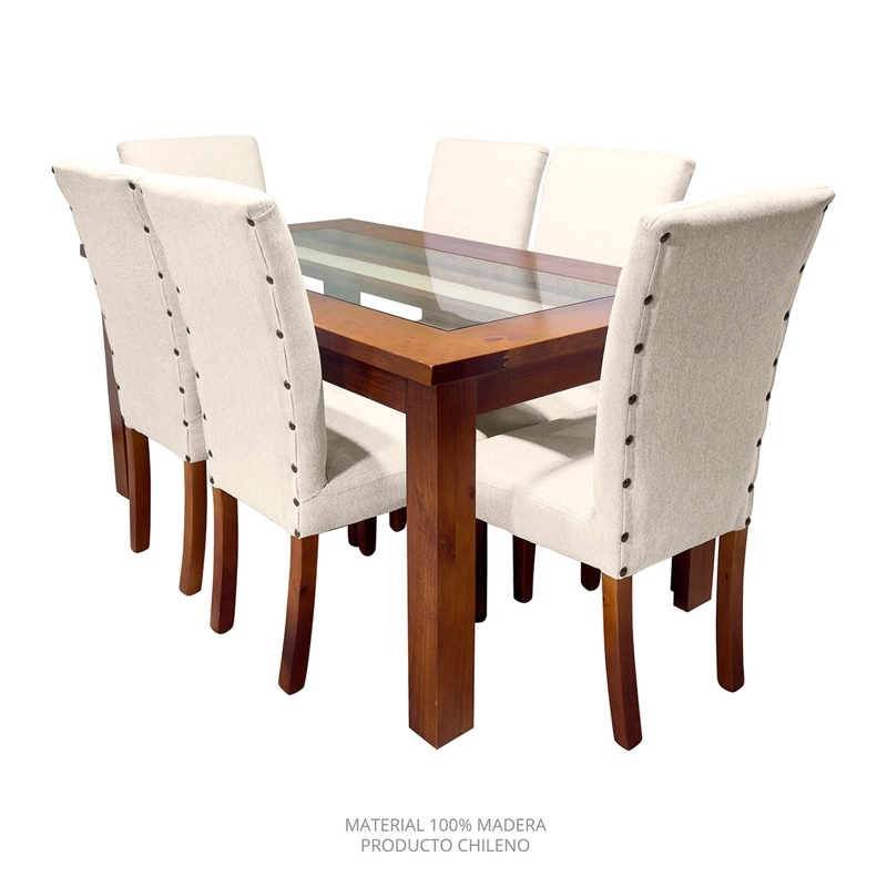 JUEGO DE COMEDOR LIVING FACTORY MILAN 6 SILLAS - 2