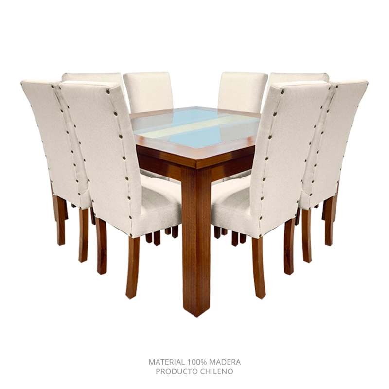 JUEGO DE COMEDOR LIVING FACTORY MILAN 8 SILLAS - 2