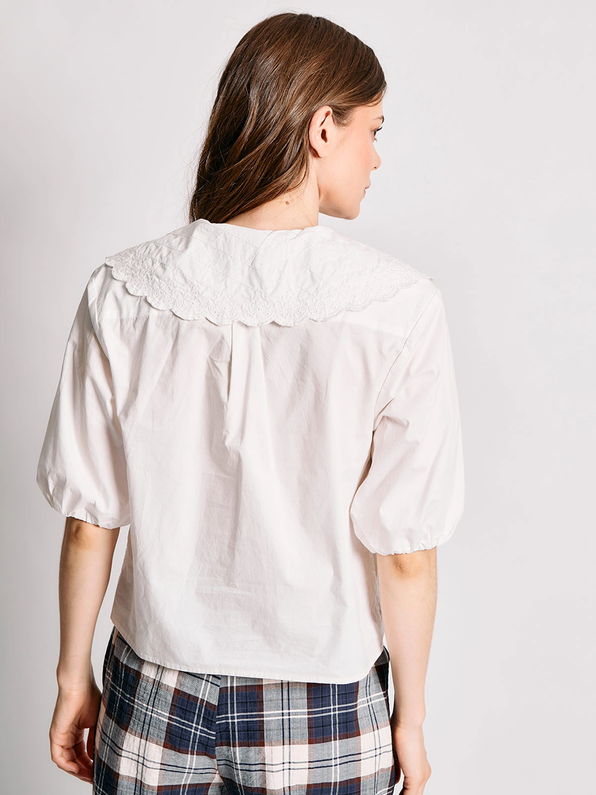 BLUSA MUJER INDEX ALGODÓN CUELLO BOBO MANGA CORTA - 3